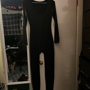 SHEIN Black Long Sleeve Jumpsuit
